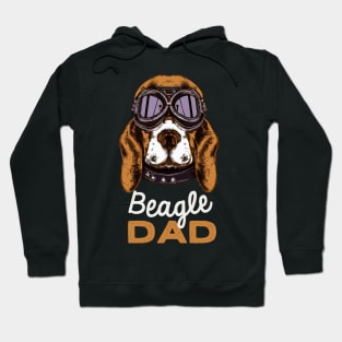 Beagle Dad Vintage Pilot Dog Owner Retro Dog Father Hoodie